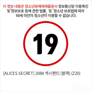 [ALICES SECRET] 2088 섹시팬티 (블랙) (Z20)