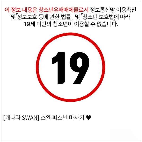 [캐나다 SWAN] 스완 퍼스널 마사저 ♥