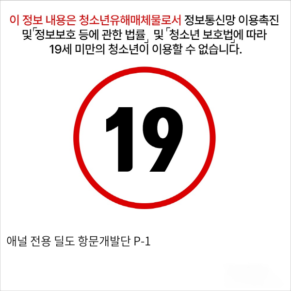 애널 전용 딜도 항문개발단 P-1